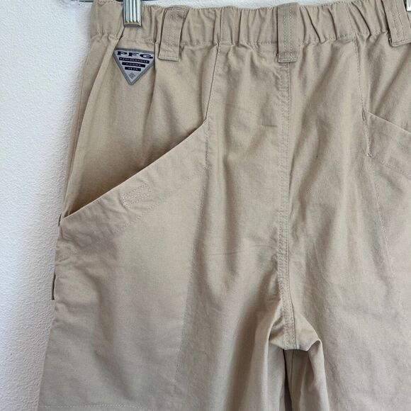 Boys Columbia Half Moon Performance Fishing Gear Shorts size XL Light Khaki Tan - Picture 13 of 16